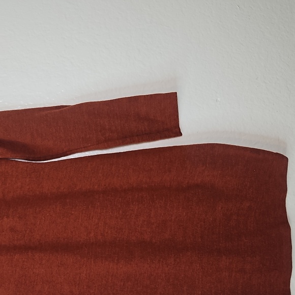 Stella Tweed Rust Knit Sweater Dress with Crisscross Front Size M - Picture 13 of 14